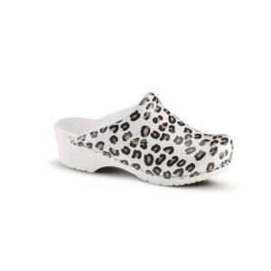 Sanita Flex klompen Wildlife Leopard Open Wit
