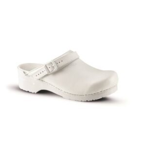 Sanita Flex Klompen Wit Open met Riempje