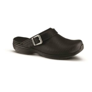 Sanita Wave klompen Zwart met Riempje